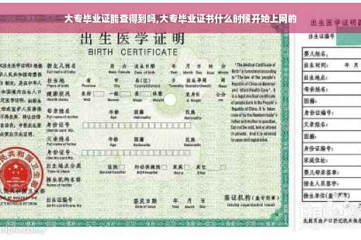大专毕业证能查得到吗,大专毕业证书什么时候开始上网的