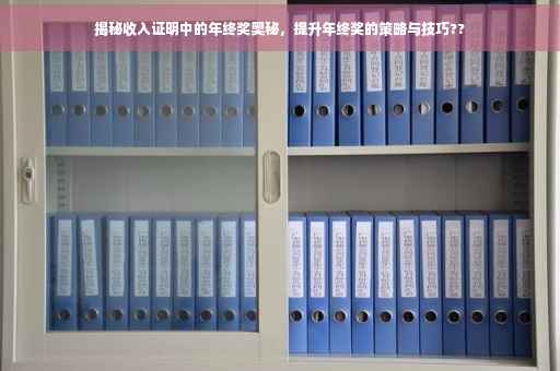 揭秘收入证明中的年终奖奥秘，提升年终奖的策略与技巧??