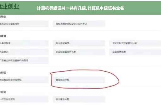 计算机等级证书一共有几级,计算机中级证书全名