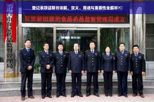 登记事项证明书详解，定义、用途与重要性全解析?✨