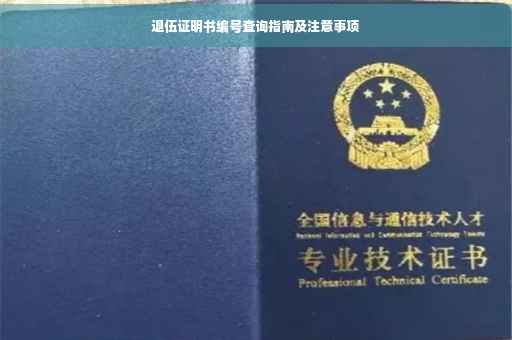 退伍证明书编号查询指南及注意事项