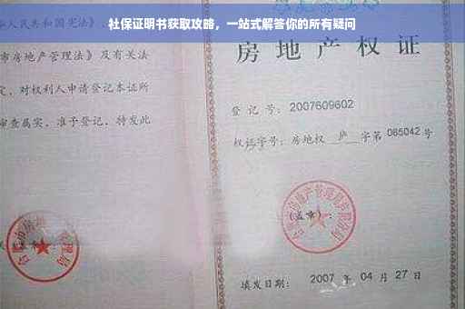 社保证明书获取攻略，一站式解答你的所有疑问