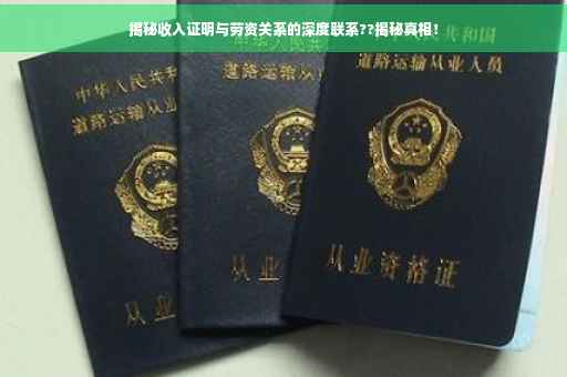 揭秘收入证明与劳资关系的深度联系??揭秘真相！