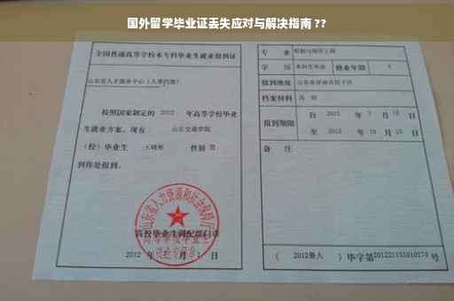 国外留学毕业证丢失应对与解决指南 ??