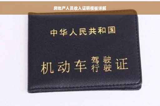 房地产人员收入证明模板详解