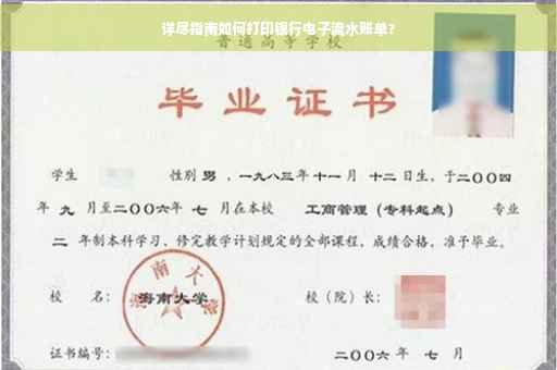 详尽指南如何打印银行电子流水账单？