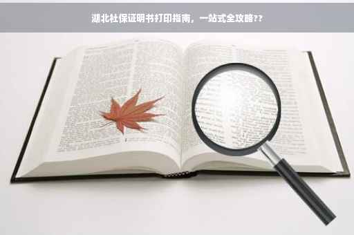 湖北社保证明书打印指南，一站式全攻略??