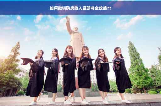 如何撤销购房收入证明书全攻略??