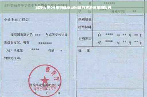 解决丢失09年前毕业证困境的方法与策略探讨