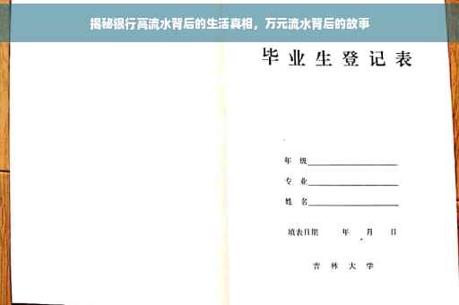 揭秘银行高流水背后的生活真相，万元流水背后的故事