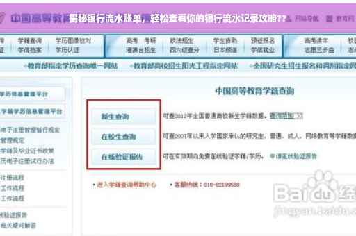 揭秘银行流水账单，轻松查看你的银行流水记录攻略??