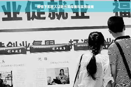 疫情下无收入证明书写指南与实用指南