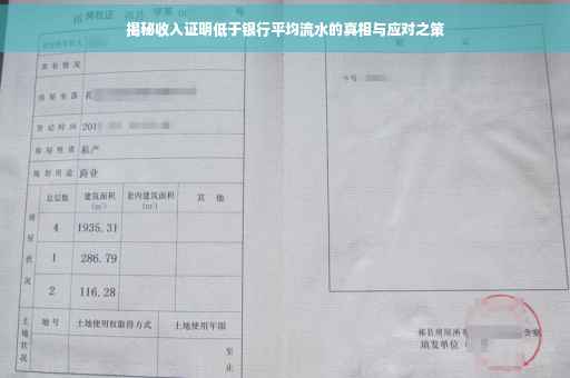 揭秘收入证明低于银行平均流水的真相与应对之策