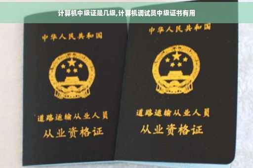 计算机中级证是几级,计算机调试员中级证书有用