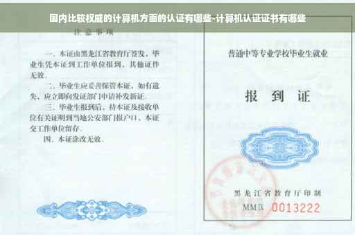 国内比较权威的计算机方面的认证有哪些-计算机认证证书有哪些
