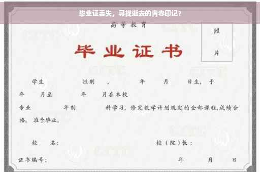 毕业证丢失，寻找逝去的青春印记？