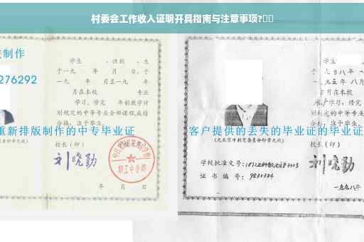 村委会工作收入证明开具指南与注意事项?⚡️