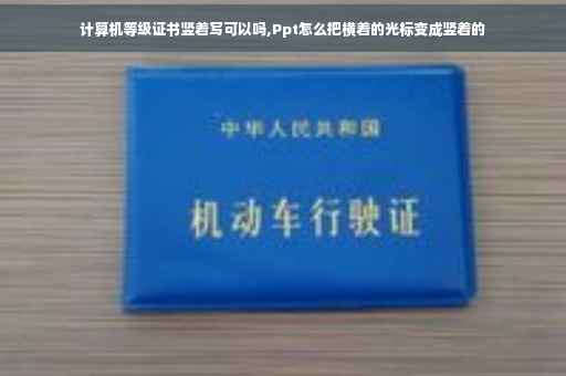 计算机等级证书竖着写可以吗,Ppt怎么把横着的光标变成竖着的