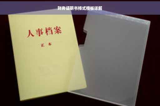 财务证明书格式模板详解