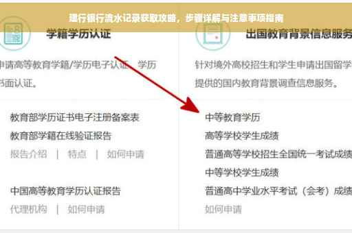 建行银行流水记录获取攻略，步骤详解与注意事项指南