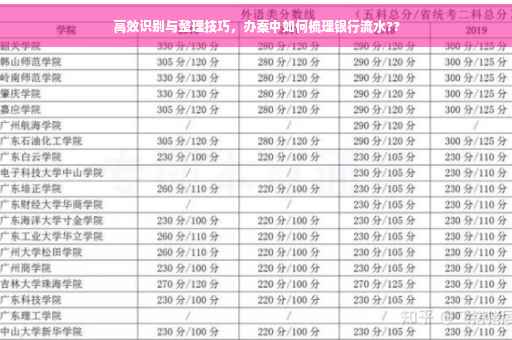 高效识别与整理技巧，办案中如何梳理银行流水??