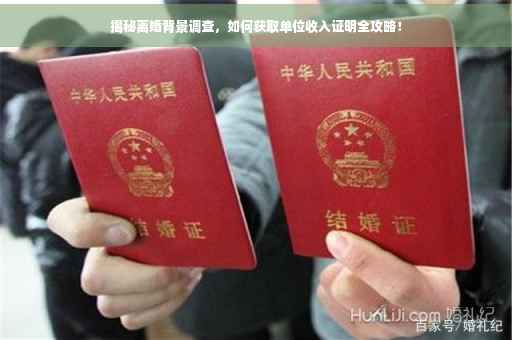 揭秘离婚背景调查，如何获取单位收入证明全攻略！