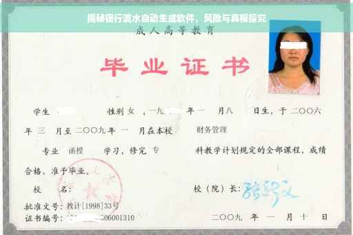 揭秘银行流水自动生成软件，风险与真相探究