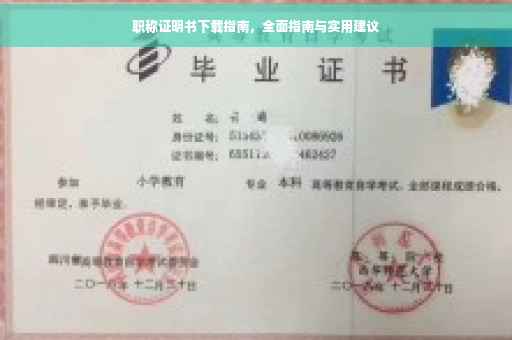 职称证明书下载指南，全面指南与实用建议