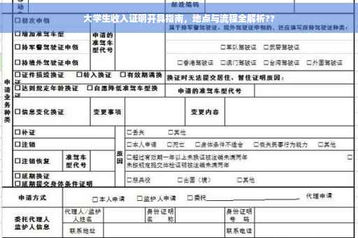 大学生收入证明开具指南，地点与流程全解析??