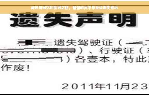 成长与回忆的探寻之旅，爸爸的高中毕业证遗失背后
