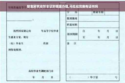 鲅鱼圈就业创业证到哪里办理,马拉松完赛有证书吗