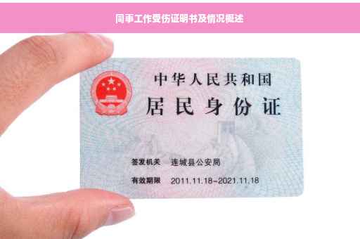 同事工作受伤证明书及情况概述