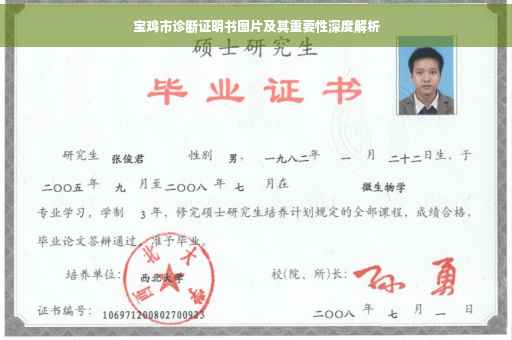 宝鸡市诊断证明书图片及其重要性深度解析