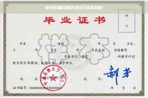 如何快速解读银行流水记录全攻略？