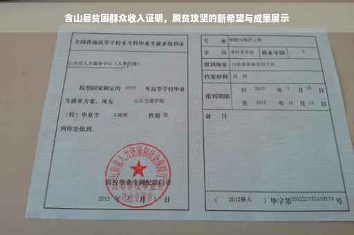 含山县贫困群众收入证明，脱贫攻坚的新希望与成果展示