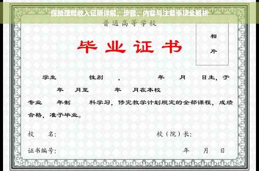 保险理赔收入证明详解，步骤、内容与注意事项全解析