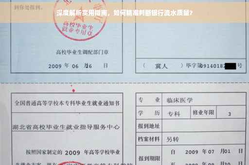 深度解析实用指南，如何精准判断银行流水质量？