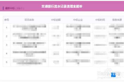 交通银行流水记录清理全解析