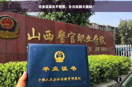 毕业证丢失不用慌，补办攻略大揭秘！