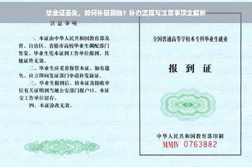 毕业证丢失，如何补回原物？补办流程与注意事项全解析