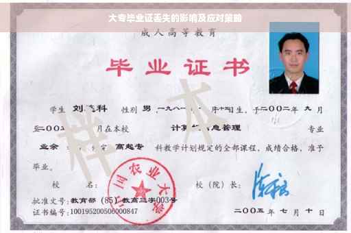 大专毕业证丢失的影响及应对策略