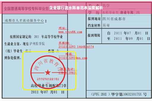 企业银行流水账单范本深度解析