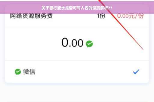 关于银行流水是否可写人名的深度解析??