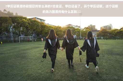 ?学历证明原件和复印件怎么弄的?毕业证、学位证丢了，开个学历证明，这个证明的效力跟原件有什么区别⚡️