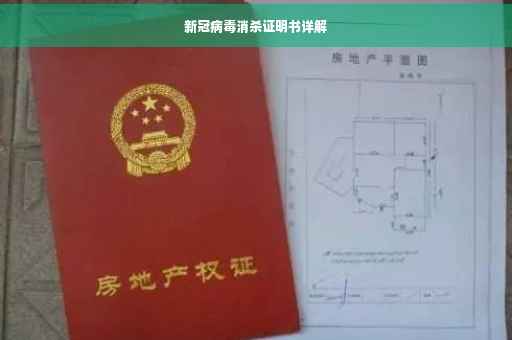 新冠病毒消杀证明书详解