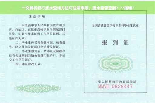 一文解析银行流水查询方法与注意事项，流水能否查到？??揭秘！