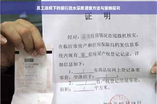 员工违规下的银行流水深度调查方法与策略探究