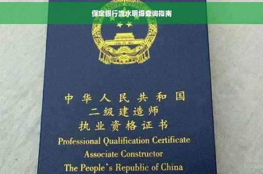 保定银行流水明细查询指南