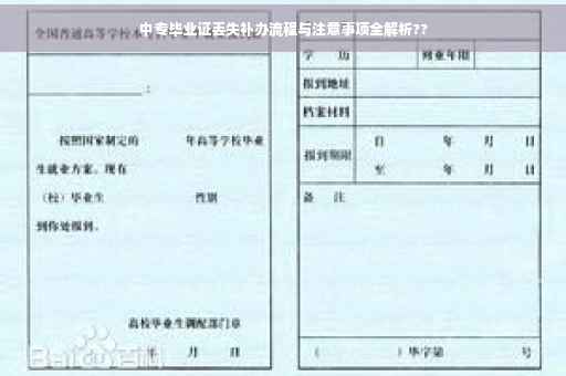 中专毕业证丢失补办流程与注意事项全解析??