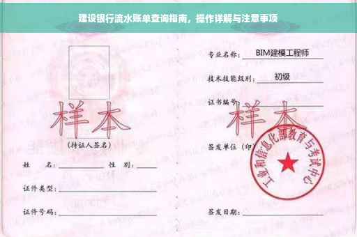 建设银行流水账单查询指南，操作详解与注意事项